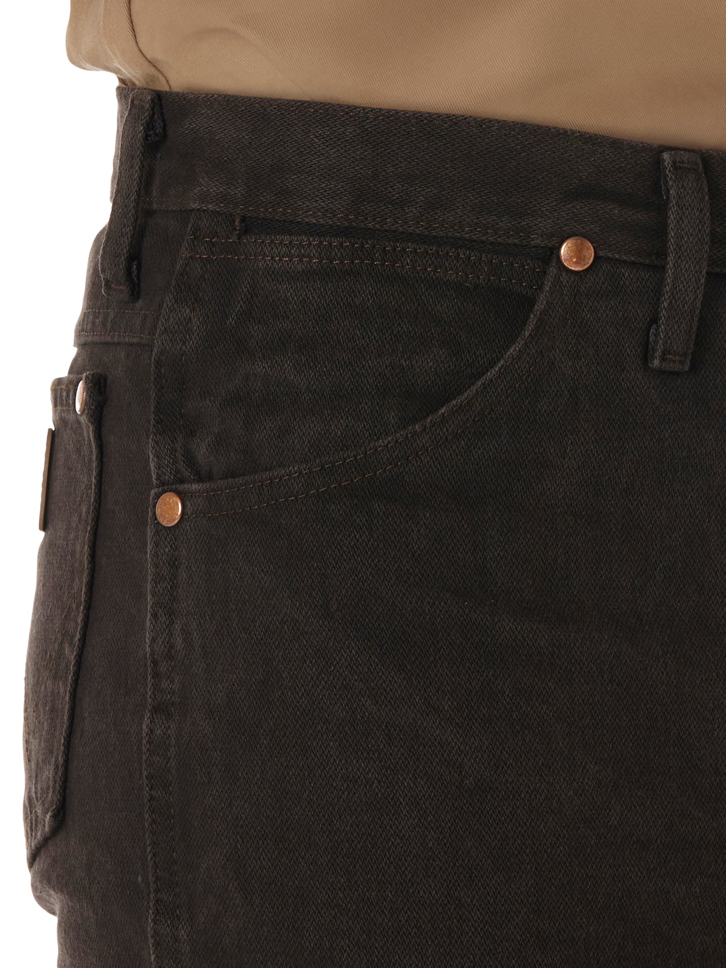 Men Wrangler Slim Black Chocolate Jean 0936KCL