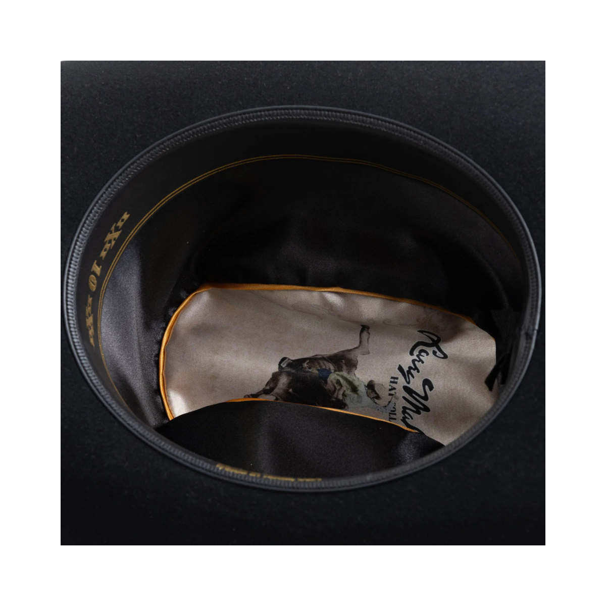 10X Jerarca Black Larry Mahans Fur Felt Hat