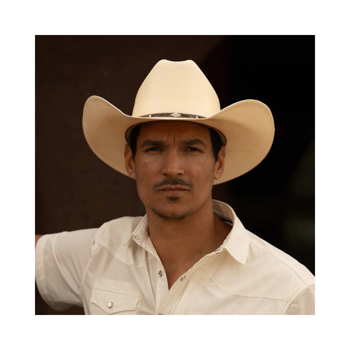 10X Brindle Ivory Larry Mahans Straw Hat