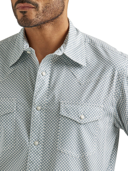 Men Wrangler Shirt 20X Blue/White 112327798