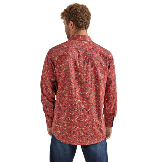 Wrangler® Coconut Cowboy Long Sleeve Shirts - Classic Fit - Men Wrangler Shirt 112338179 - El Rodeo Western Boutique