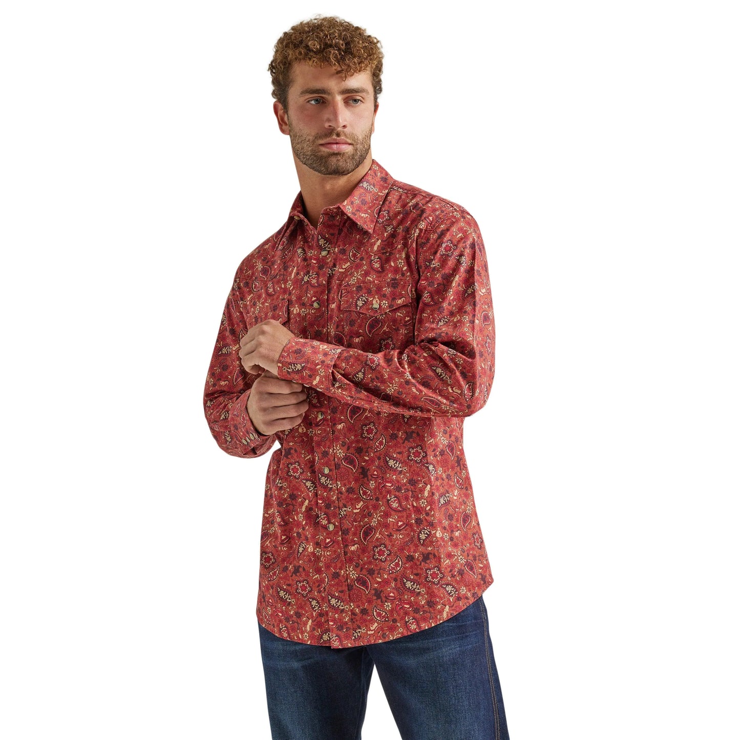 Wrangler® Coconut Cowboy Long Sleeve Shirts - Classic Fit - Men Wrangler Shirt 112338179 - El Rodeo Western Boutique