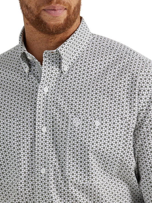 Men Wrangler Shirt George Strait White/Blk 112344891