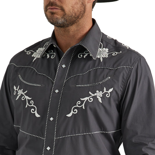 Men Wrangler Shirt Rodeo Black 112345061