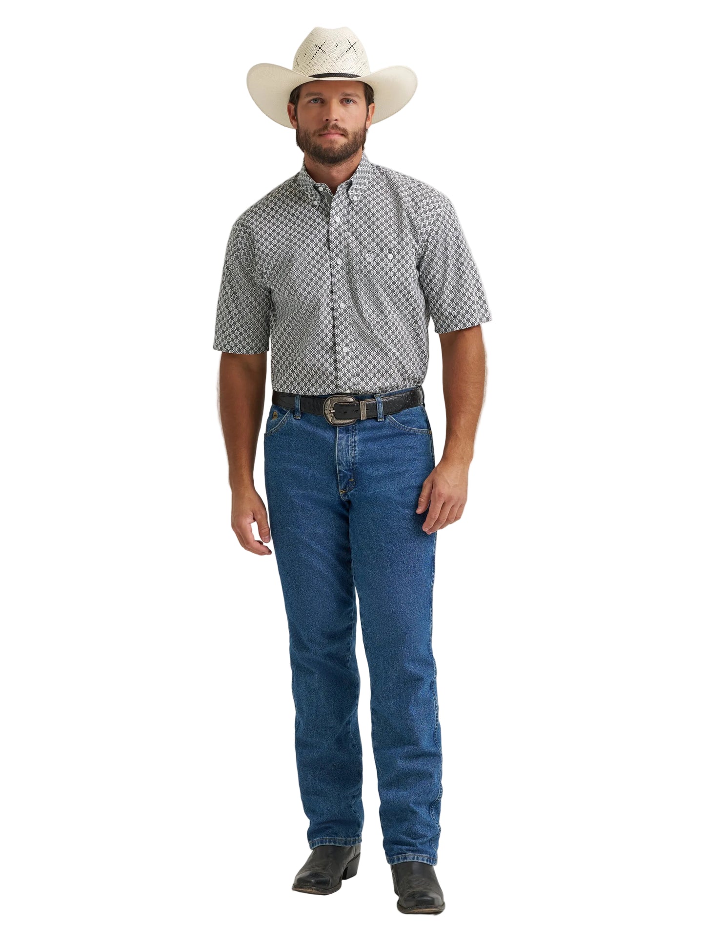 Men Wrangler George Strait Shirt Grey (SS) 112379058