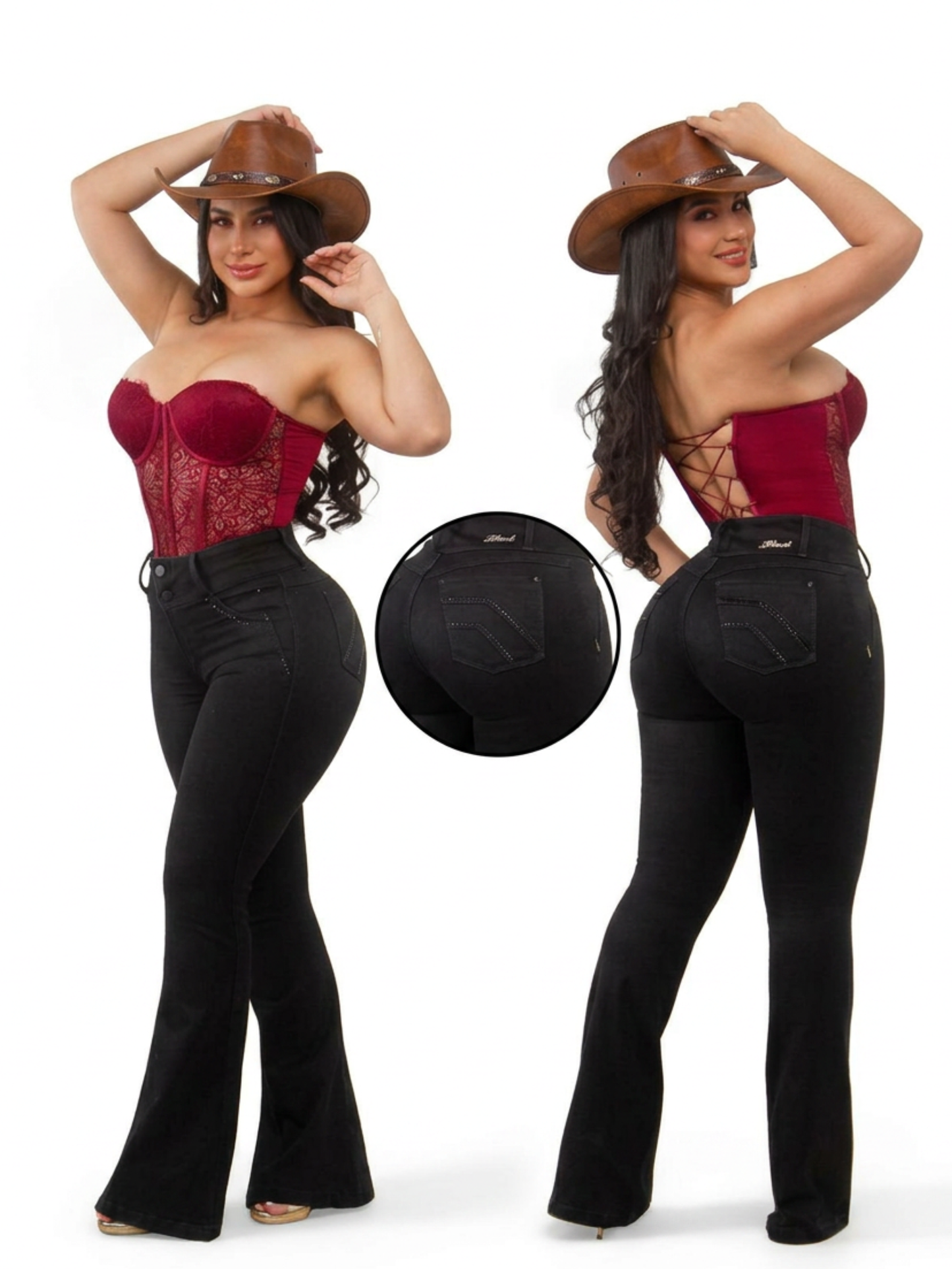 Women Black Jean BW-7298