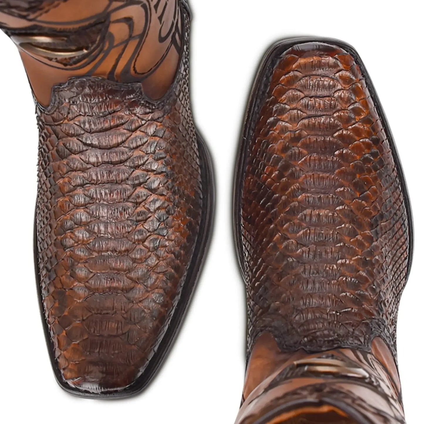 Python Brown Boots - Men Cuadra Boot CU401 - El Rodeo Western Boutique