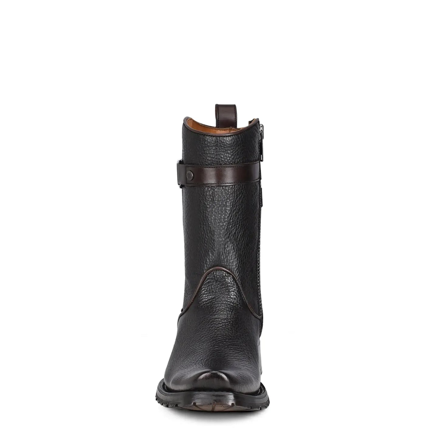 Men’s Western Footwear: Black Cowboy Boots, Bovine, Slip-On with Zipper - Men Cuadra Boot CU630 - El Rodeo Western Boutique
