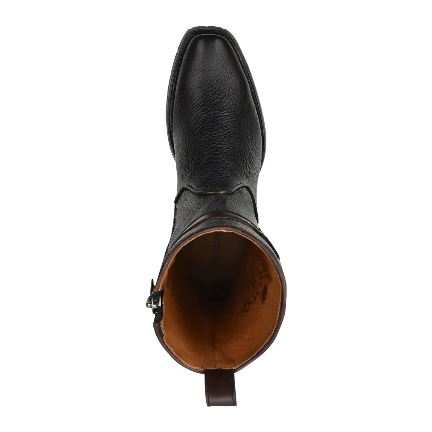 Men’s Western Footwear: Black Cowboy Boots, Bovine, Slip-On with Zipper - Men Cuadra Boot CU630 - El Rodeo Western Boutique