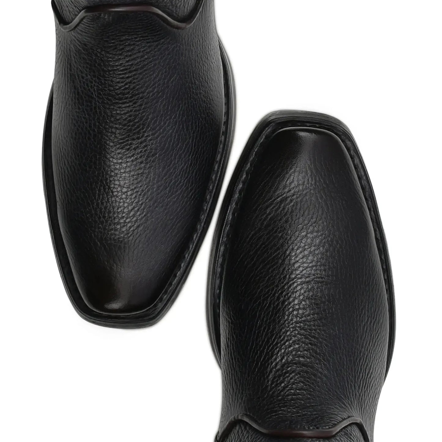 Men’s Western Footwear: Black Cowboy Boots, Bovine, Slip-On with Zipper - Men Cuadra Boot CU630 - El Rodeo Western Boutique