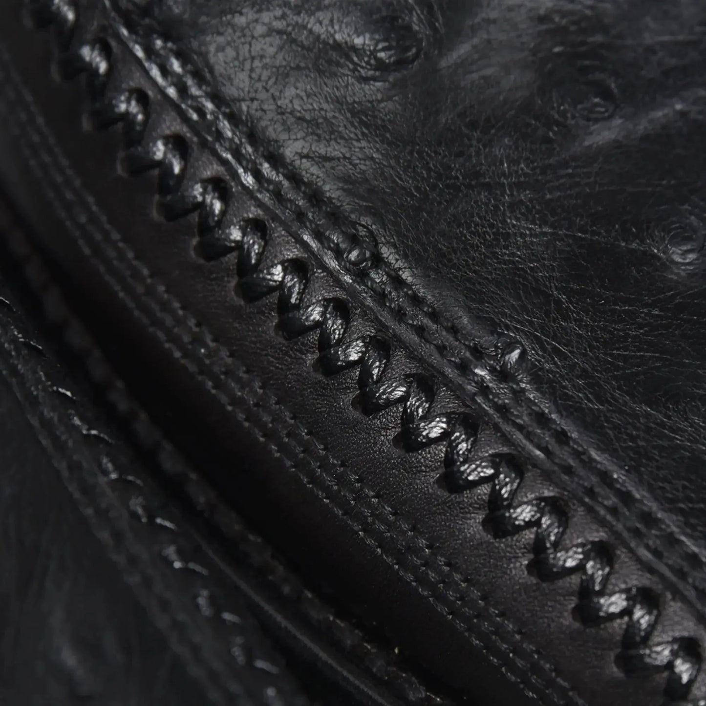 Full Quill Ostrich Skin Cowboy Boots – Black Leather, Easy Closure - Men Cuadra Boot CU802 - El Rodeo Western Boutique