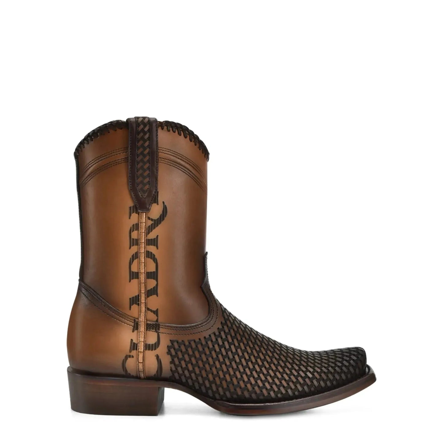 Slip On Brown Cowboy Boots – Leather Comfort, Pull Up Strap, Sharp Style - Men Cuadra Boot CU817 - El Rodeo Western Boutique