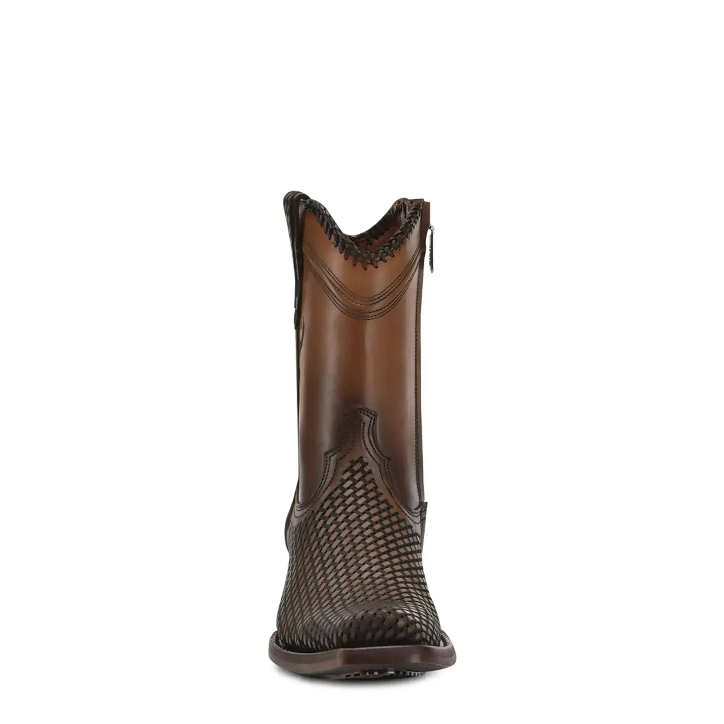Slip On Brown Cowboy Boots – Leather Comfort, Pull Up Strap, Sharp Style - Men Cuadra Boot CU817 - El Rodeo Western Boutique