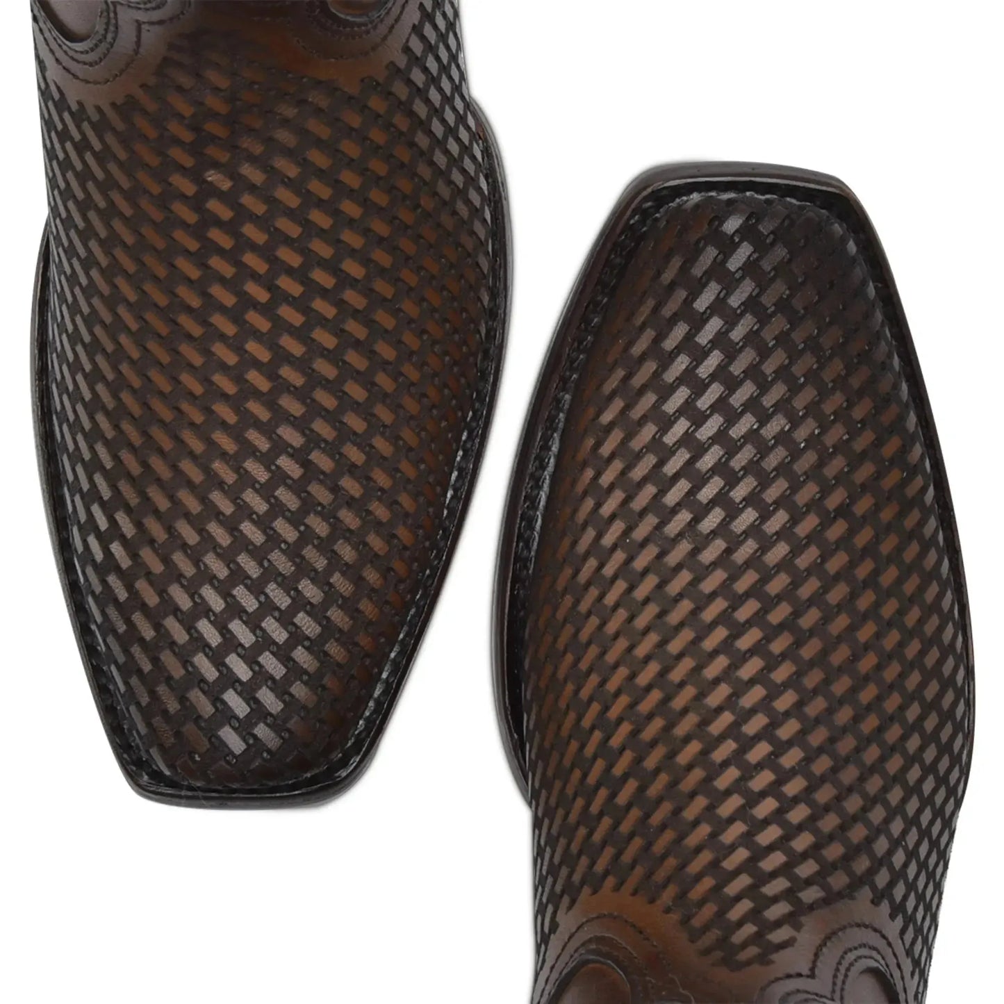 Slip On Brown Cowboy Boots – Leather Comfort, Pull Up Strap, Sharp Style - Men Cuadra Boot CU817 - El Rodeo Western Boutique