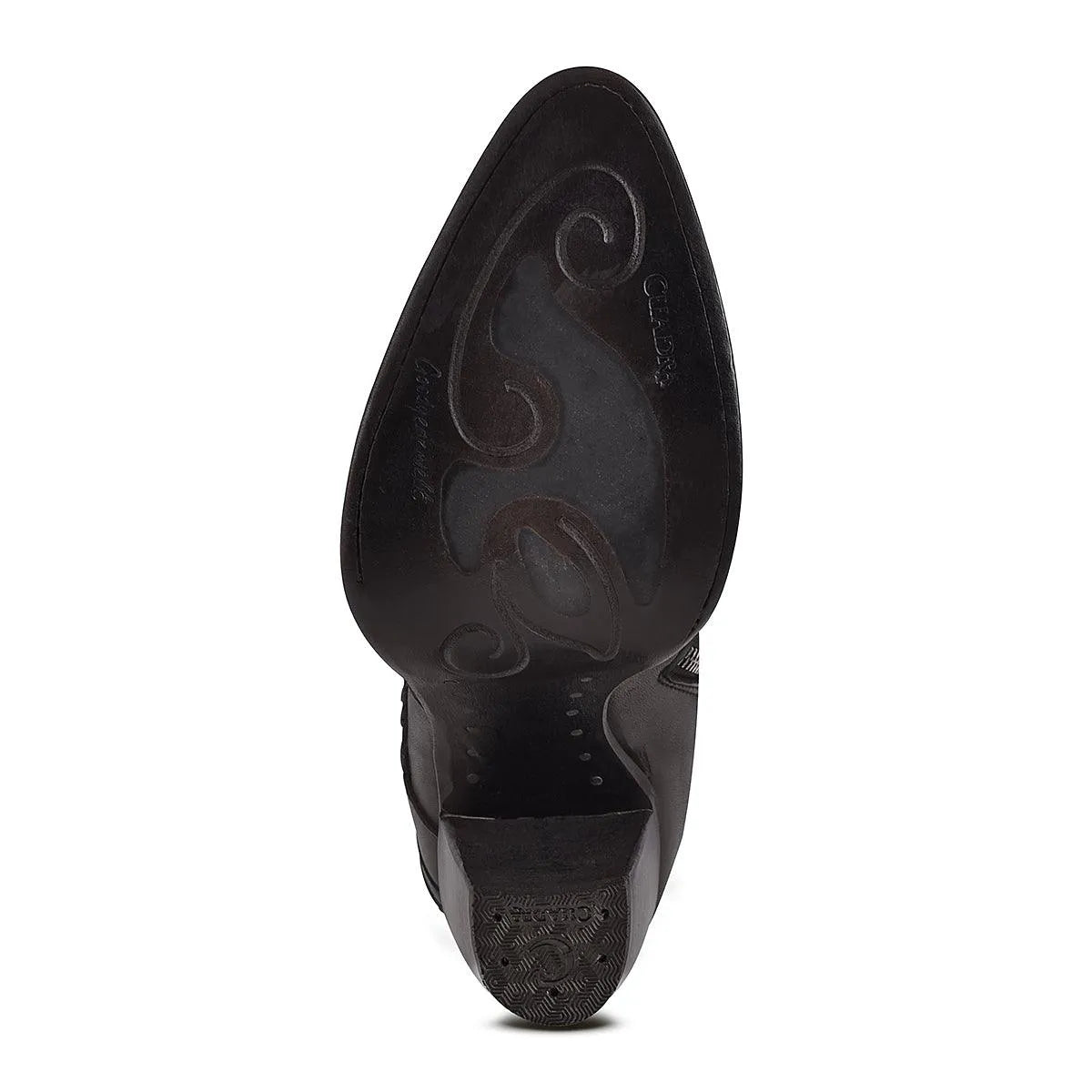 Ladies' Black Leather Boots with Stingray - Timeless Luxury & Supreme Comfort - Women Cuadra Boot CU618 - El Rodeo Western Boutique