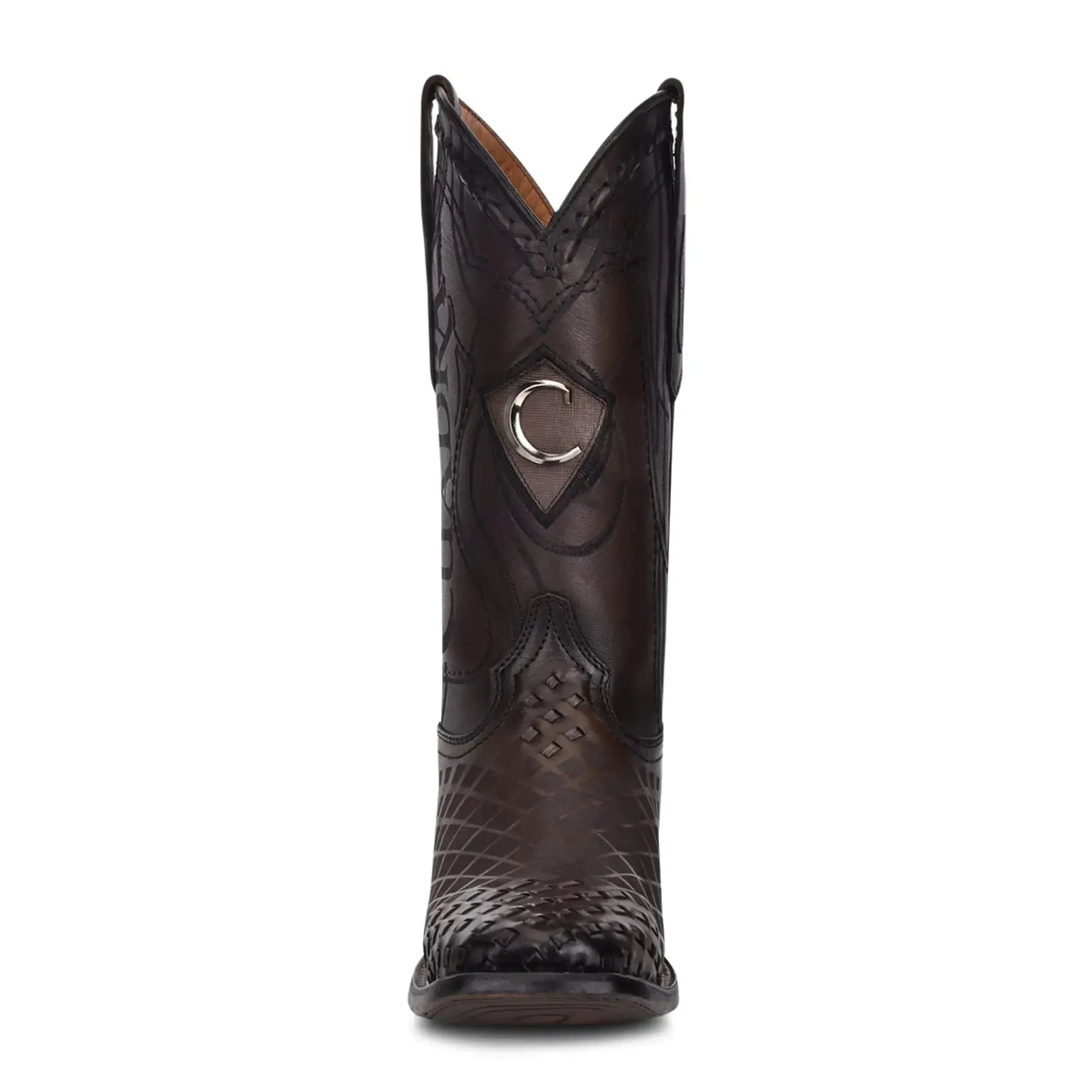 Western Black Cowboy Boots – Bovine Leather Calf High Boot with Straps - Men Cuadra Boot CU676 - El Rodeo Western Boutique