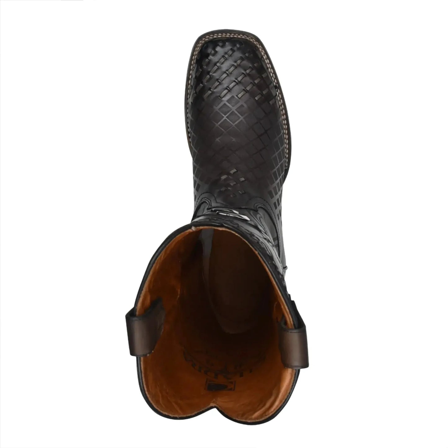 Western Black Cowboy Boots – Bovine Leather Calf High Boot with Straps - Men Cuadra Boot CU676 - El Rodeo Western Boutique