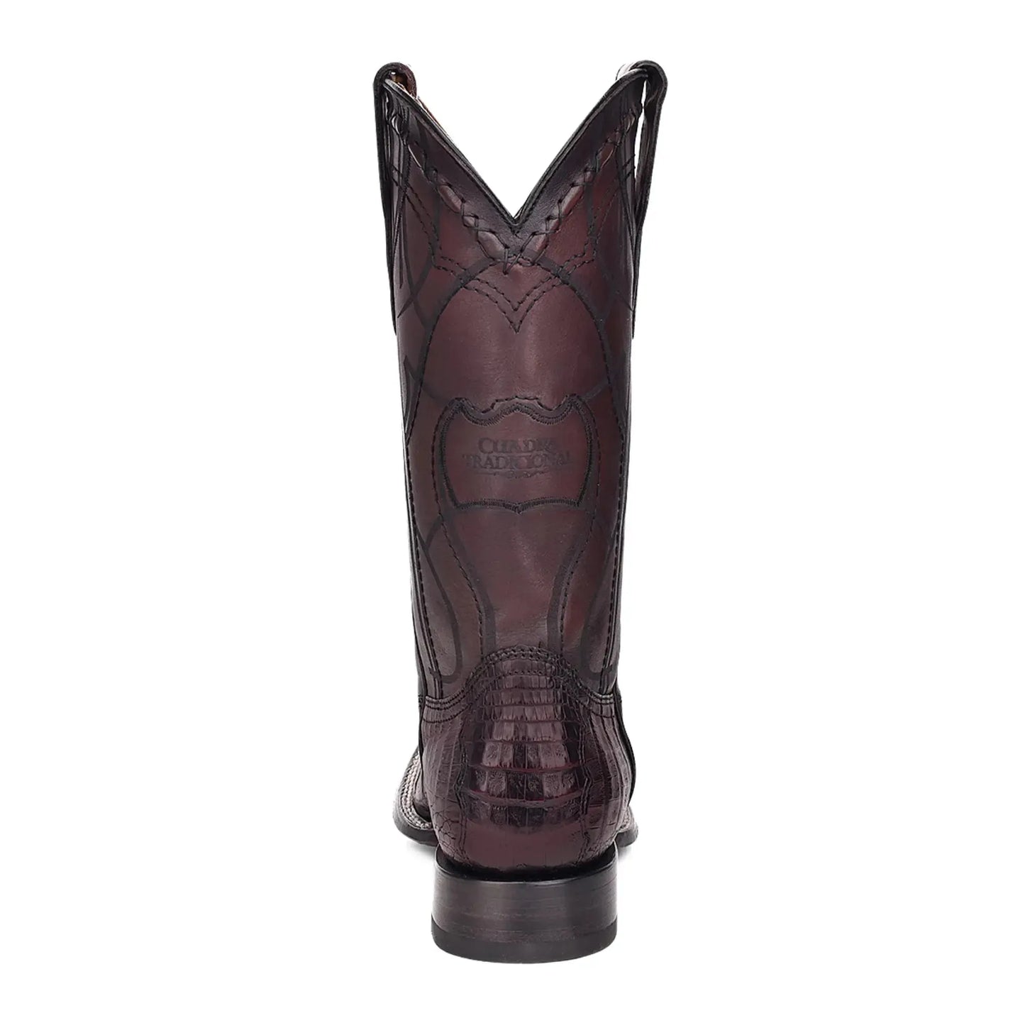 Men’s Black Exotic Skin Boots – Wide Square Toe Calf High Footwear - Men Cuadra Boot CU465 - El Rodeo Western Boutique