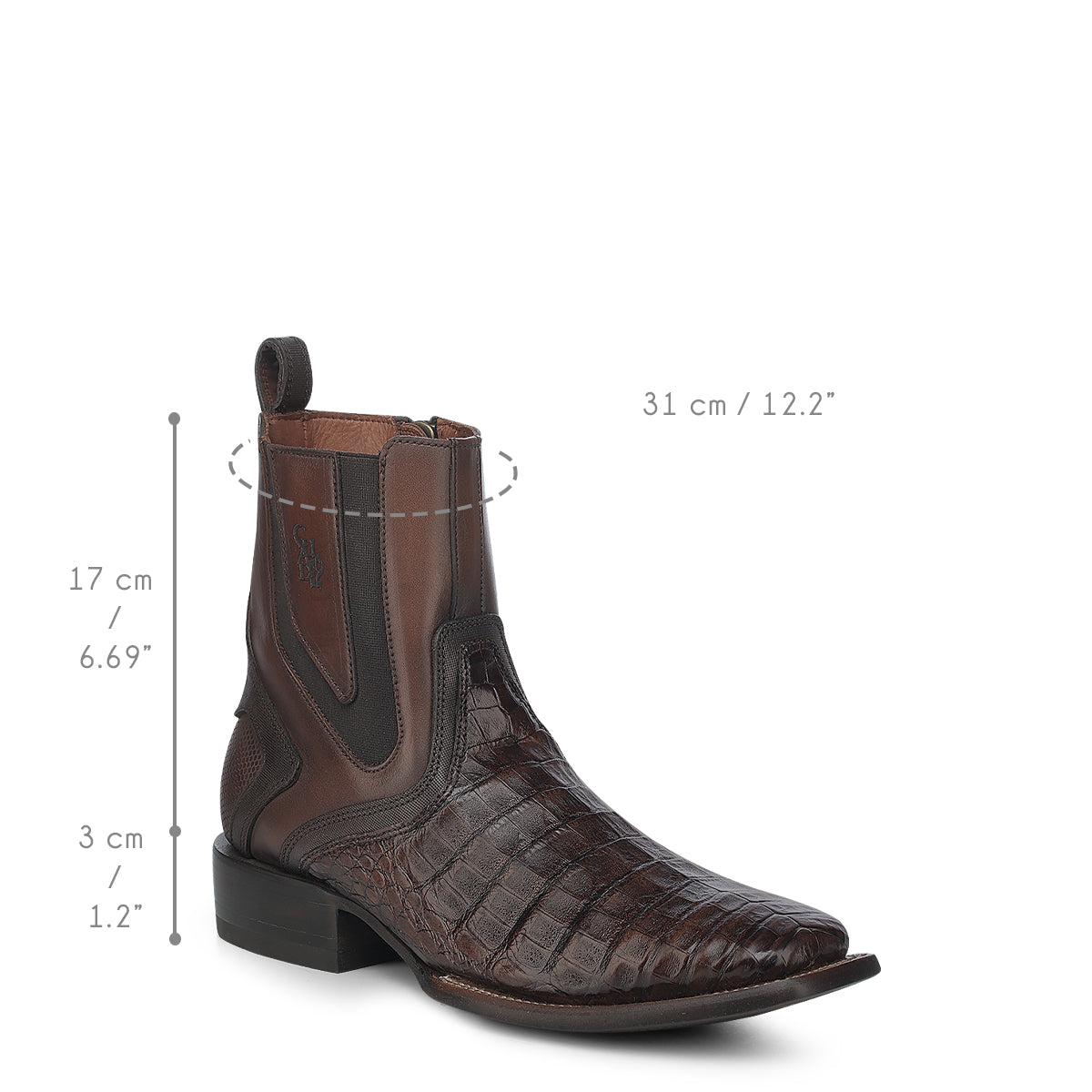 Exotic Ankle Boot, Square Toe - Men Cuadra Boot CU892