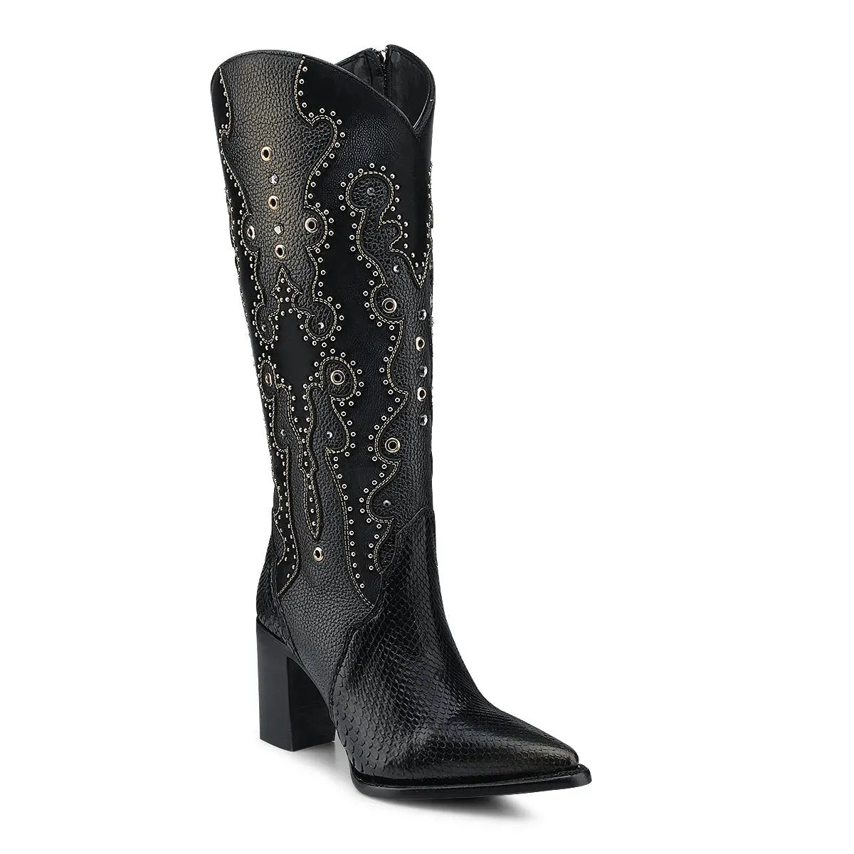 Unique Women's Western Boots: Python, Leather & Crystal Details - Women Cuadra Boot CU869 - El Rodeo Western Boutique