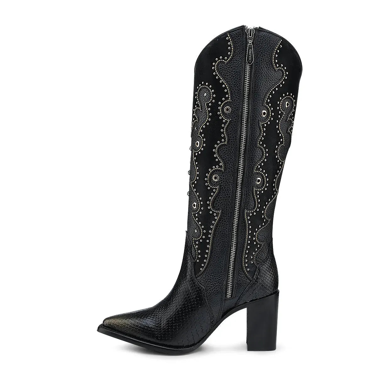 Unique Women's Western Boots: Python, Leather & Crystal Details - Women Cuadra Boot CU869 - El Rodeo Western Boutique