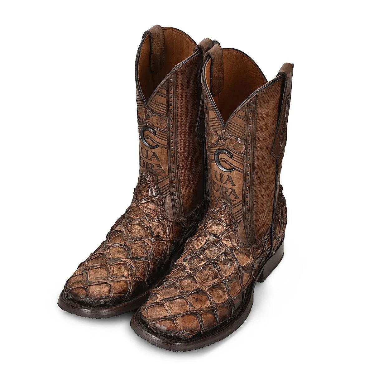Brown Pirarucu Boots - Men Cuadra Boot CU658 - El Rodeo Western Boutique
