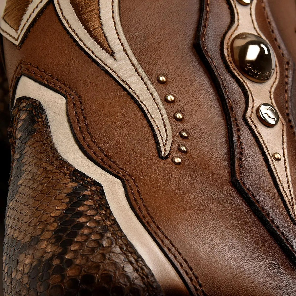 Honey Python Overlay Booties for Women – Sophisticated Design Meets Everyday Comfort - Women Cuadra Boot CU706 - El Rodeo Western Boutique