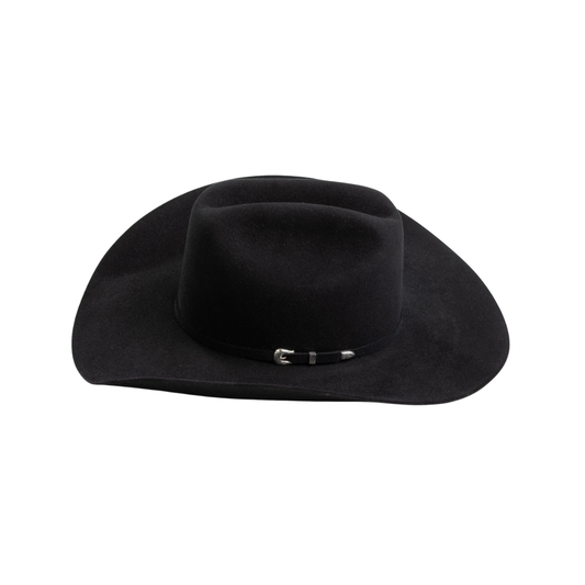 5X Fort Worth Black Larry Mahans Fur Felt Hat