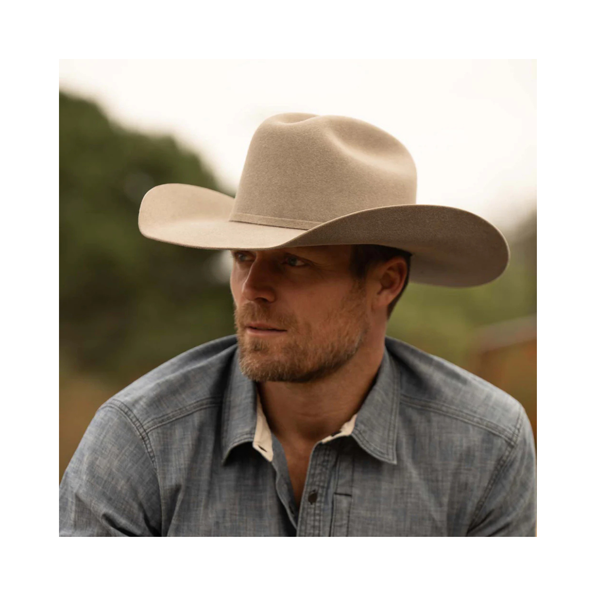 5X Fort Worth Natural Larry Mahans Fur Felt Hat MF0557FWRT42