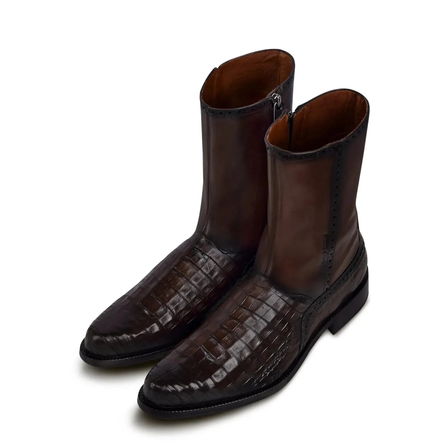 Men’s Exotic Leather Boots – Handcrafted Mid-Calf Cowboy Style - Men Cuadra Boot FC657 - El Rodeo Western Boutique