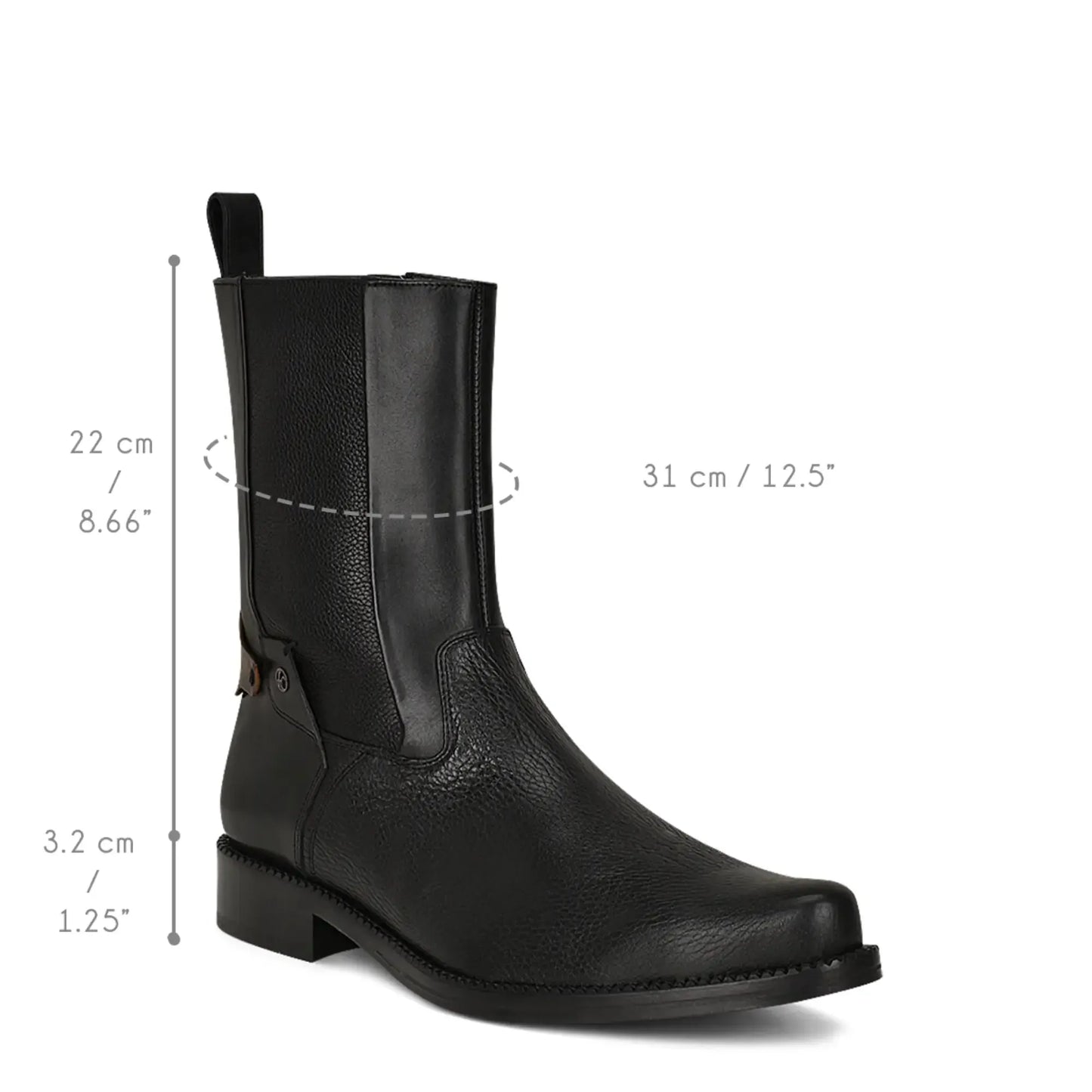 Exotic Leather Boots for Men - Sleek Mid-Calf Round Toe Design- Men Cuadra Boot FC659 - El Rodeo Western Boutique