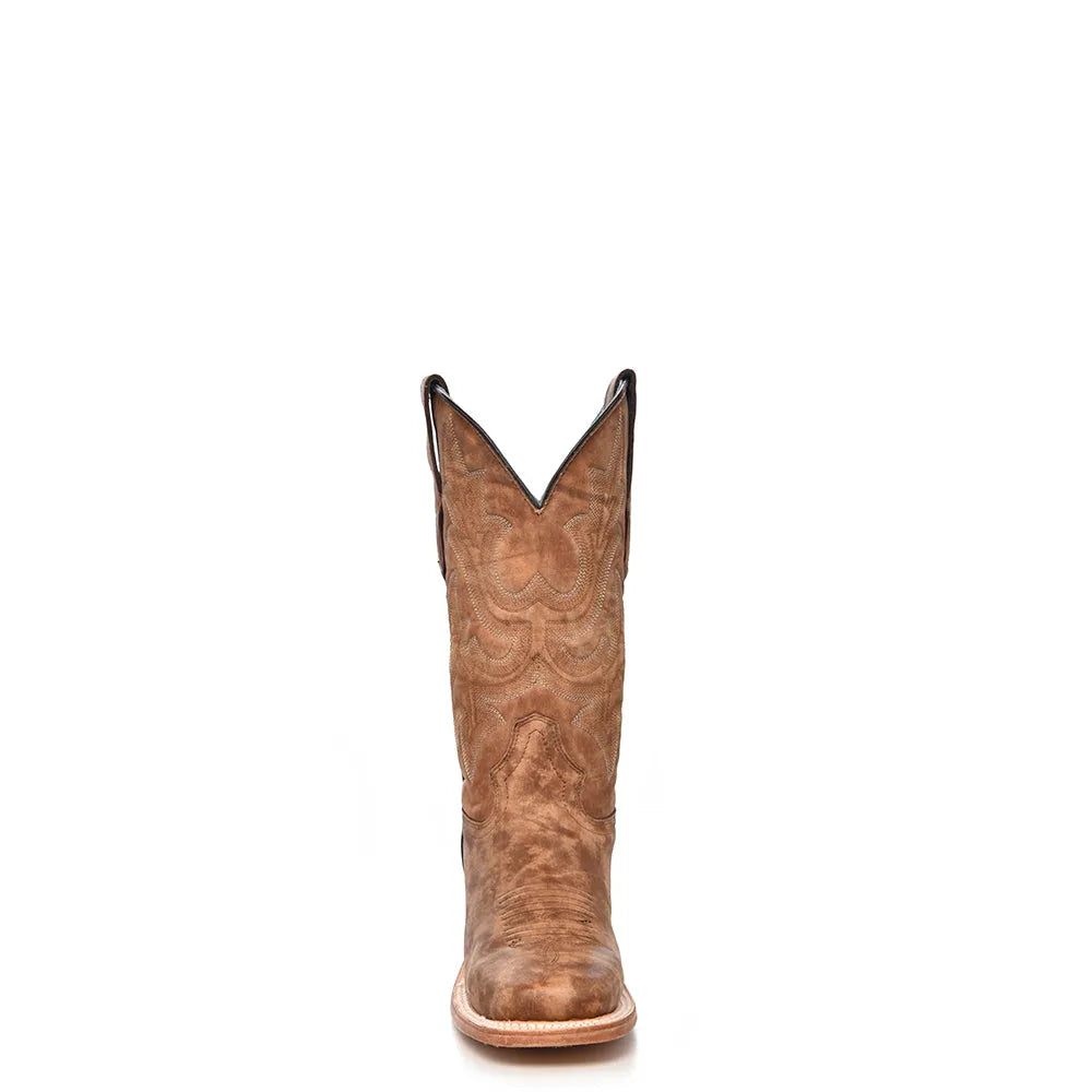 Light Brown Women Cowboy Boots Square Toe – Perfect for All-Day Comfort - Women Corral Boots A4143