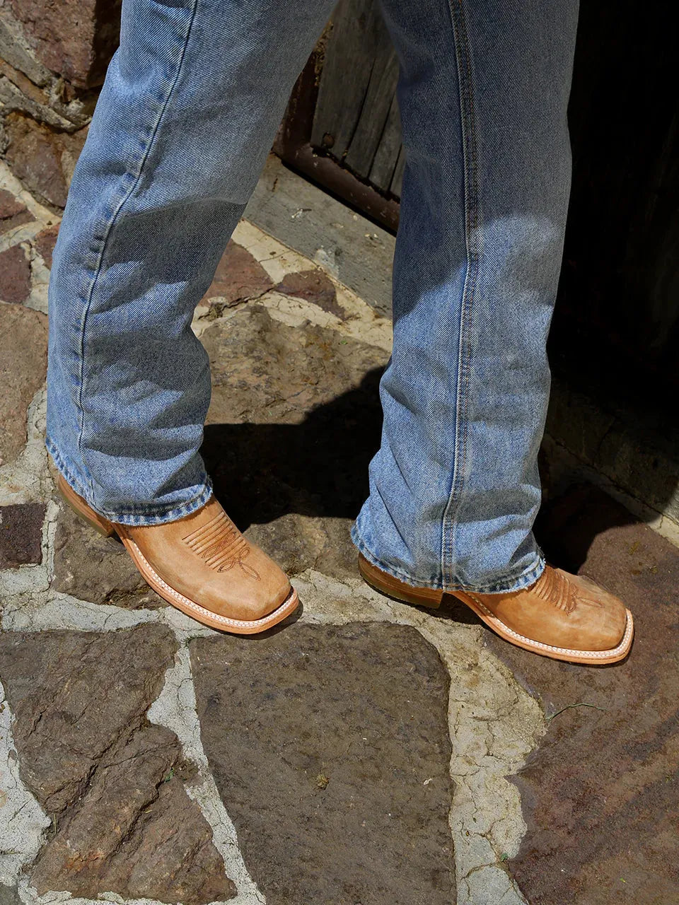 Light Brown Women Cowboy Boots Square Toe – Perfect for All-Day Comfort - Women Corral Boots A4143