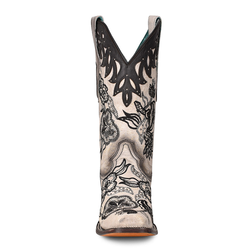 Cowhide Boots, Square Toe - Women Corral Boots A4163