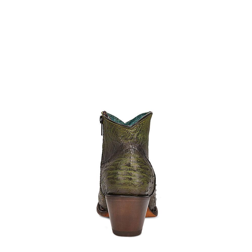 Corral Ladies Ostrich Exotic Olive Green Ankle Boots – Urban Elegance A4391 - El Rodeo Western Boutique