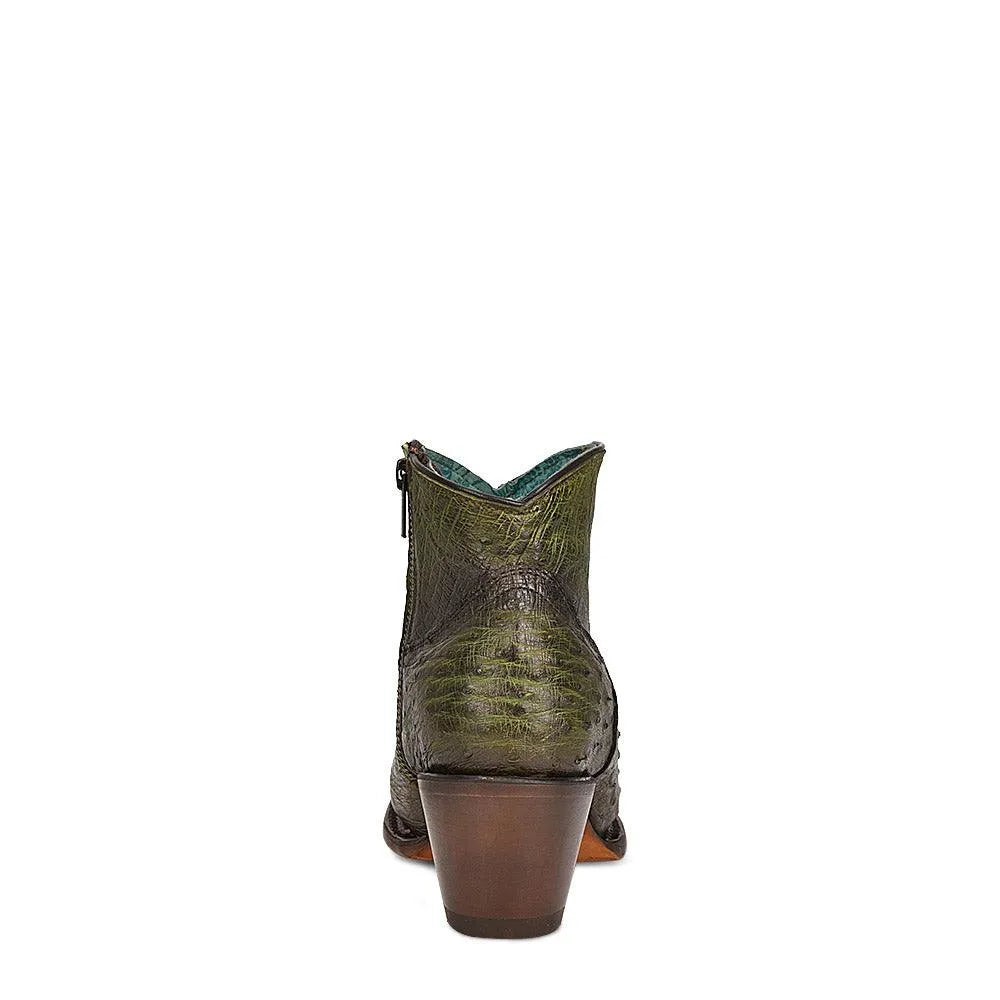 Corral Ladies Ostrich Exotic Olive Green Ankle Boots – Urban Elegance A4391 - El Rodeo Western Boutique