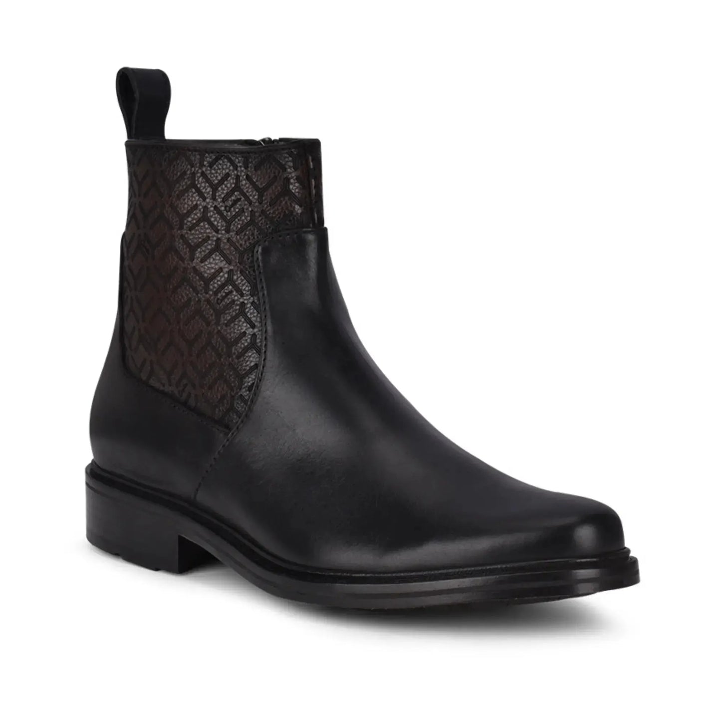 Round Toe Men’s Leather Ankle Boot – Dual Tone Chelsea with Zipper - Men Cuadra Boot FC599 - El Rodeo Western Boutique
