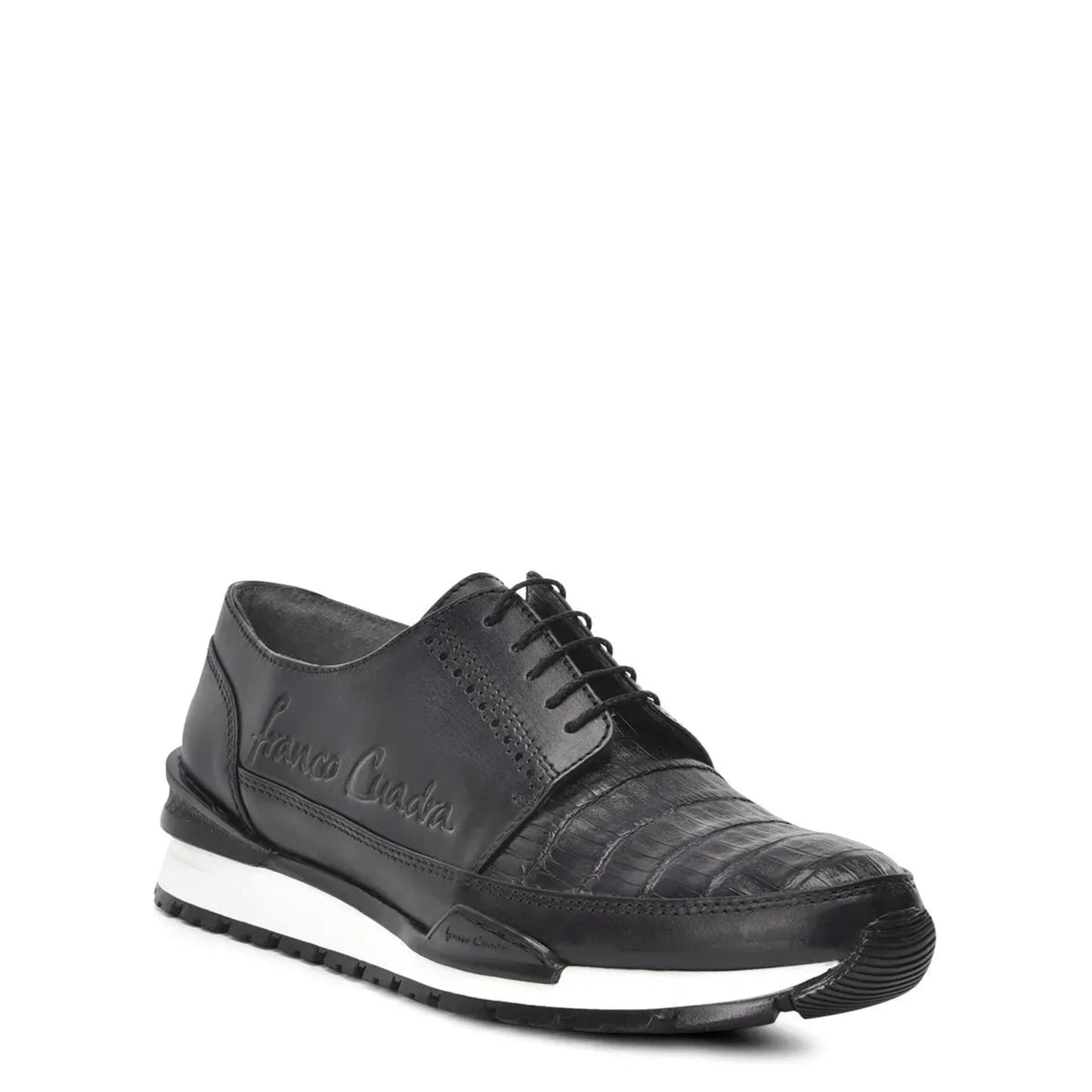 Black Exotic Leather Sneakers for Men – Elevate Your Look with Alligator Accents - Men Franco Cuadra Boot FC812 - El Rodeo Western Boutique