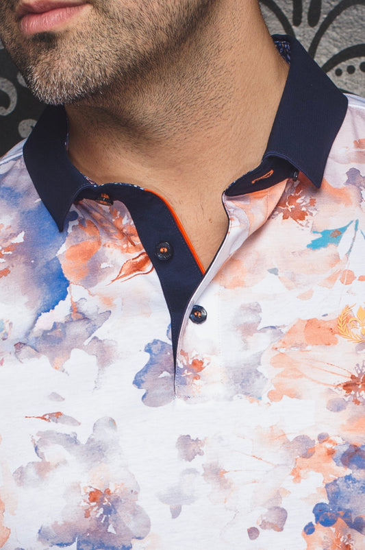 Men Au Noir Polo Anzio Orange