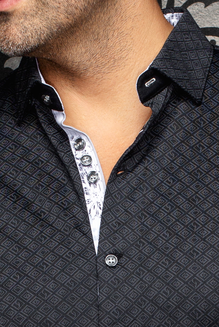 Men Au Noir Knit Shirt Atacama (SS) Black