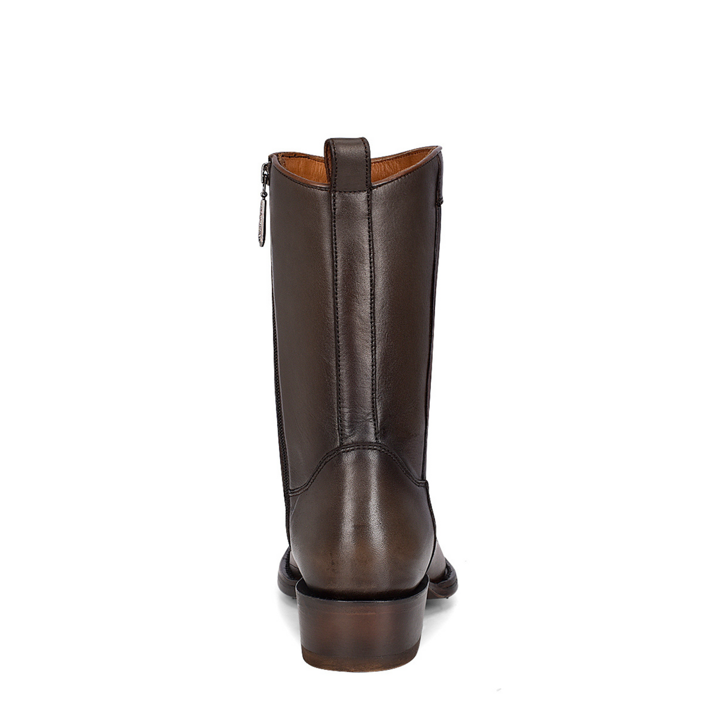 Men’s Exotic Ostrich Boots, Brown Skin Leather with Hook and Eye Closure - Men Cuadra CU631