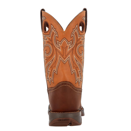 Brown Leather Cowboy Boots – Wide Square Toe, Pull-On, Mid-Calf - Men Durango Boot DB4442 - El Rodeo Western Boutique