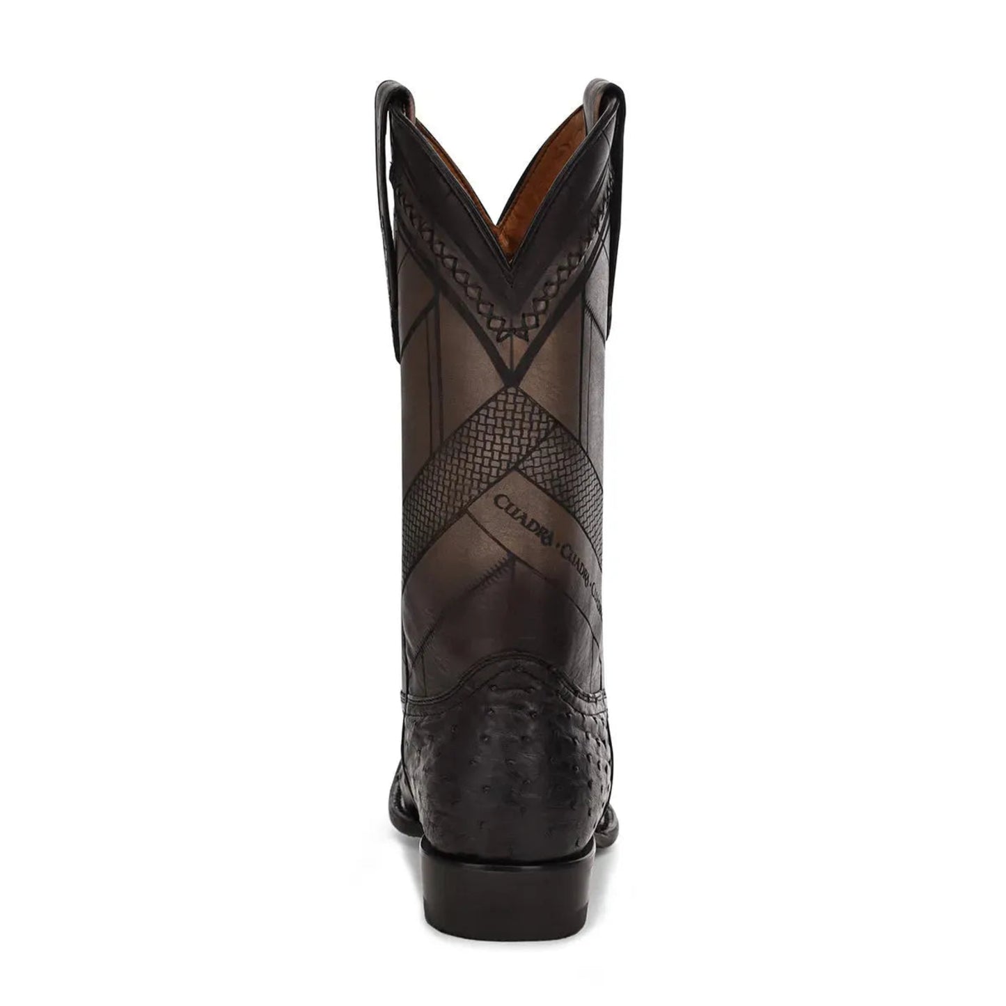 Men’s Ostrich Full Quill Boots with Classic Round Toe for Unmatched Elegance - Men Cuadra Boot CU554 - El Rodeo Western Boutique