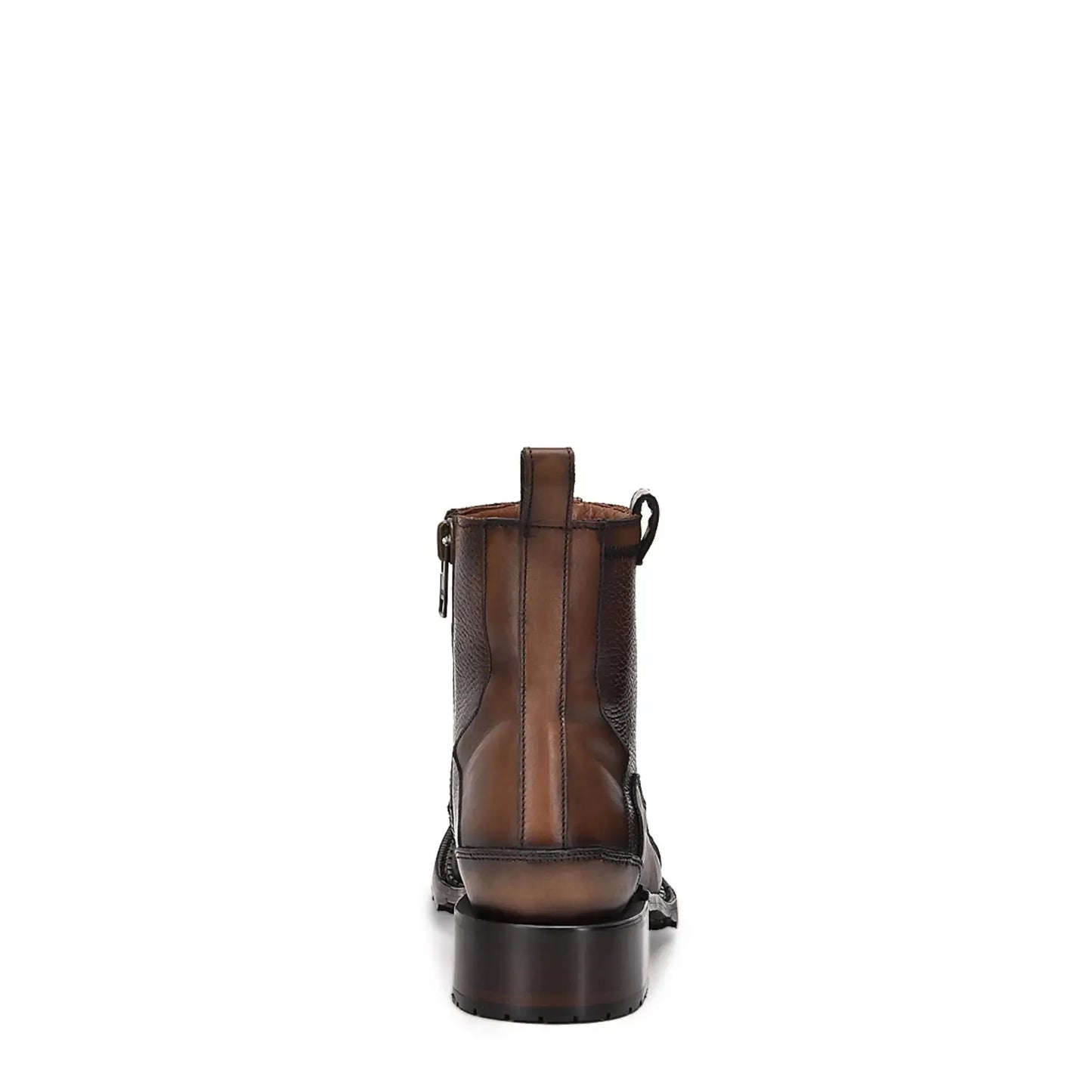 Brown Exotic Skin Boot: Leather Men’s Ankle Boot with Side Zipper - Men Cuadra Boot CU741 - El Rodeo Western Boutique