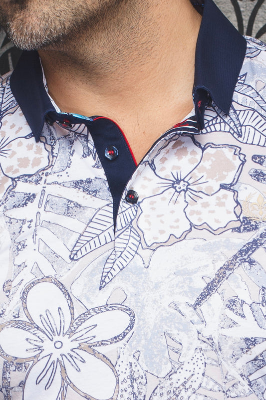 Men Au Noir Polo Bennett Stone