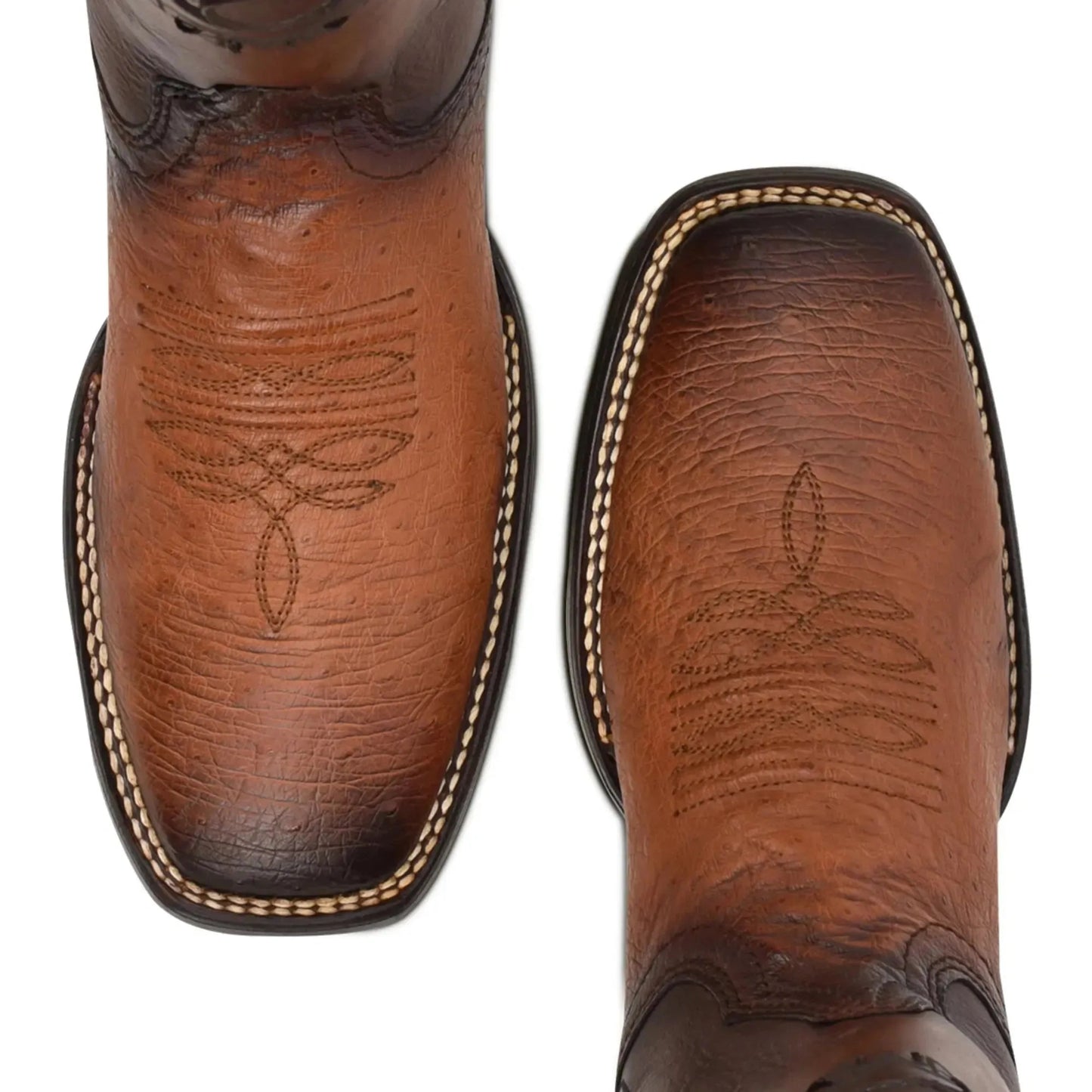 Ostrich Boots for Men: Brown Exotic Leather Cowboy Fashion - Men Cuadra Boot CU462 - El Rodeo Western Boutique