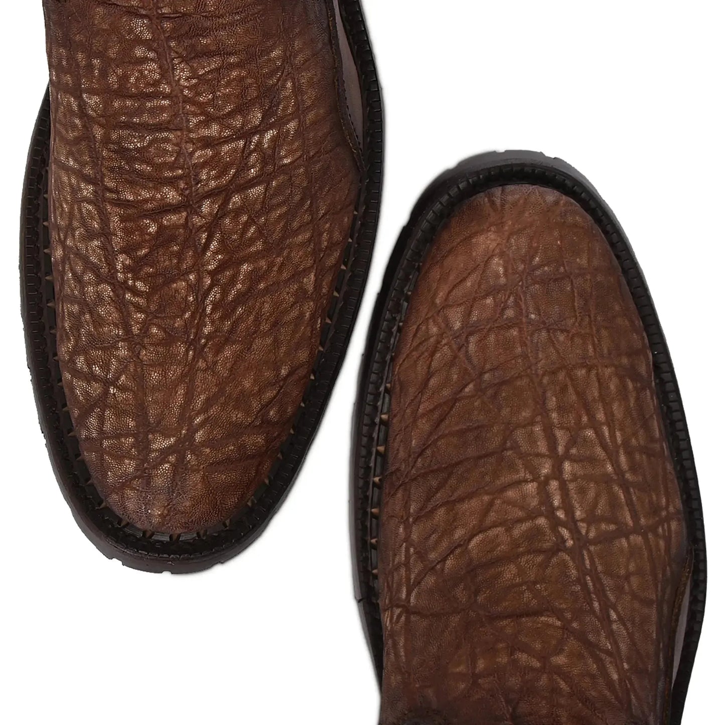 Brown Exotic Skin Boot: Leather Men’s Ankle Boot with Side Zipper - Men Cuadra Boot CU741 - El Rodeo Western Boutique