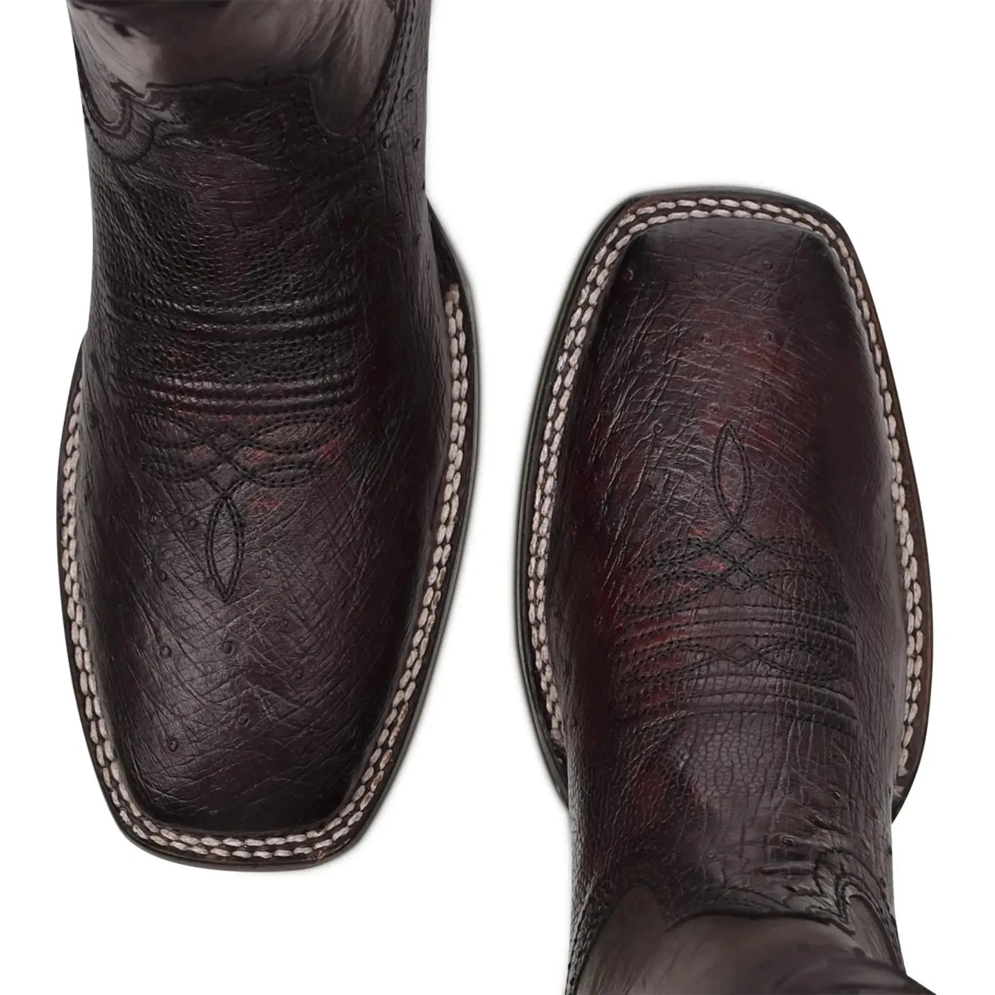 Ostrich Boots for Men – Black Leather, Calf High Western Fashion - Men Cuadra Boot CU784 - El Rodeo Western Boutique
