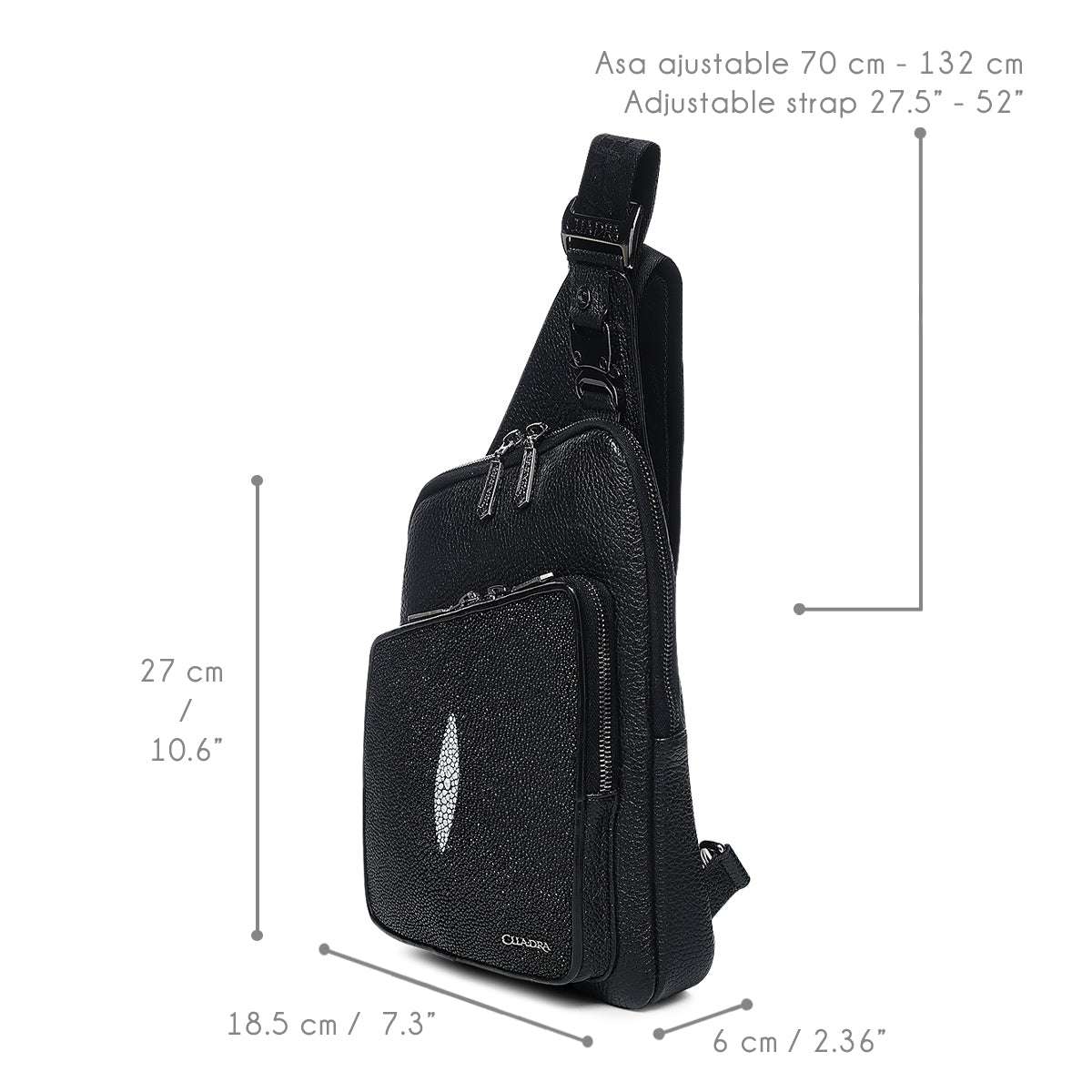 Men Cuadra Stingray Zipper Bag DU761