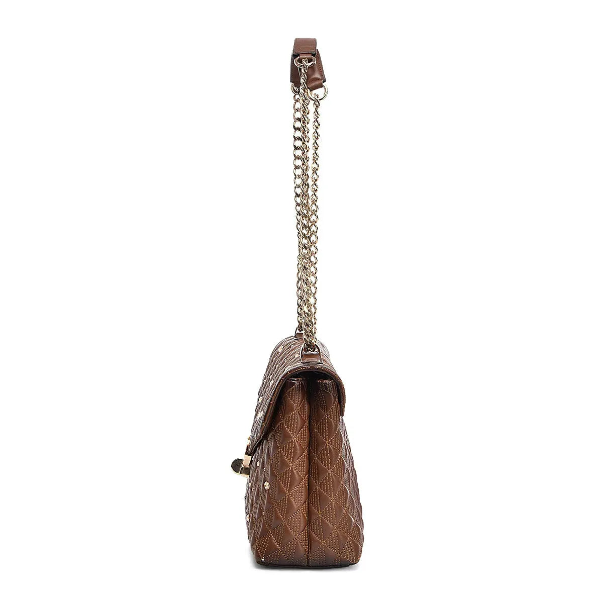 Women's Brown Leather Shoulder Bag with Premium Details and Versatility - Women Cuadra Bag DU585 - El Rodeo Western Boutique